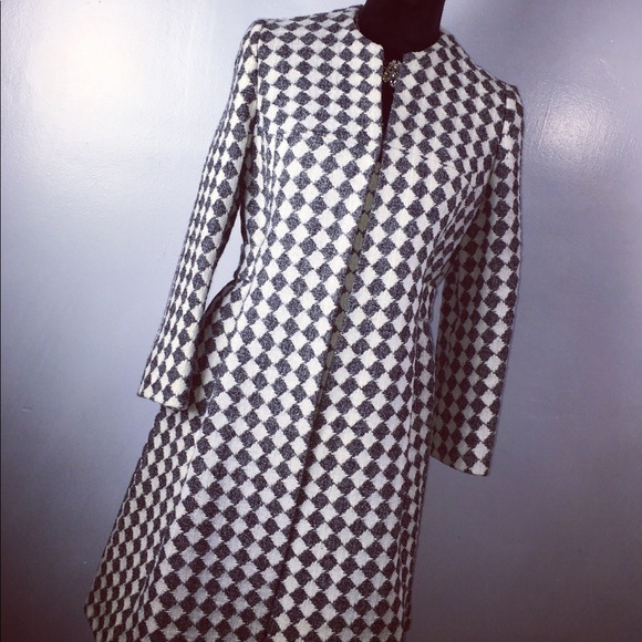 Elegant Houndstooth Coat 💋 - Picture 2 of 8